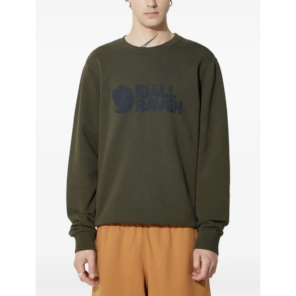 Fjallraven Logo Crewneck Sweatshirt Sweater Geeen Men's Size 2XL